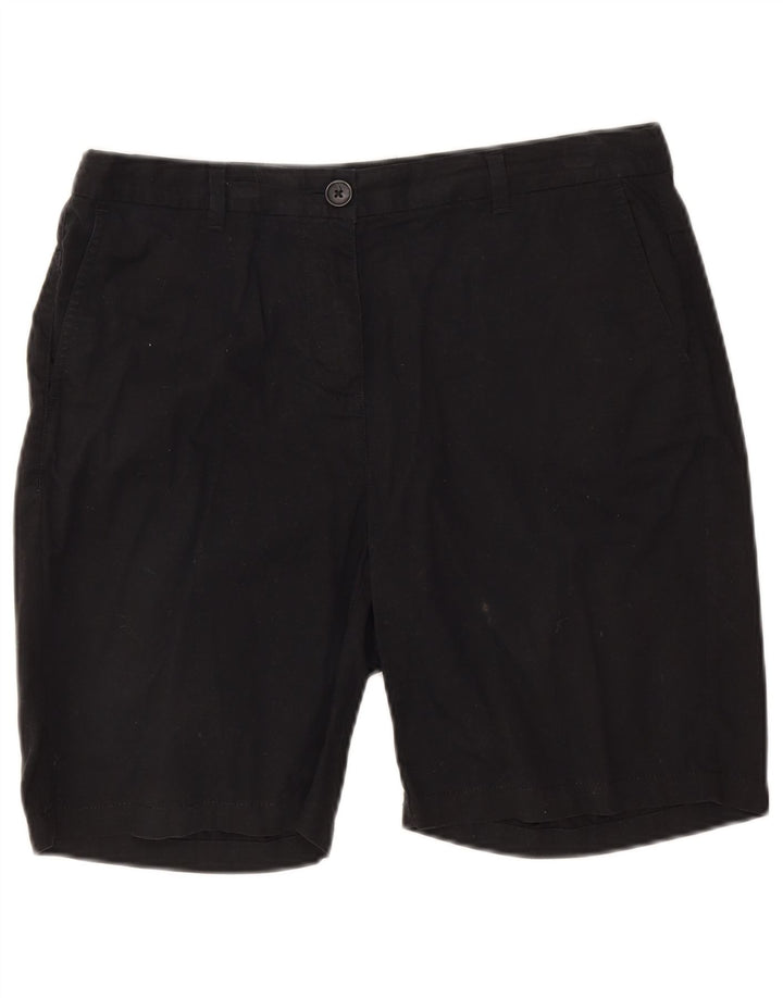 Shorts chino feminino Marks & Spencer UK 12 médio W30 algodão preto