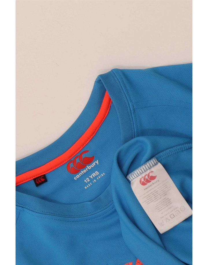 Camiseta gráfica Canterbury Boys 11-12 anos azul poliéster
