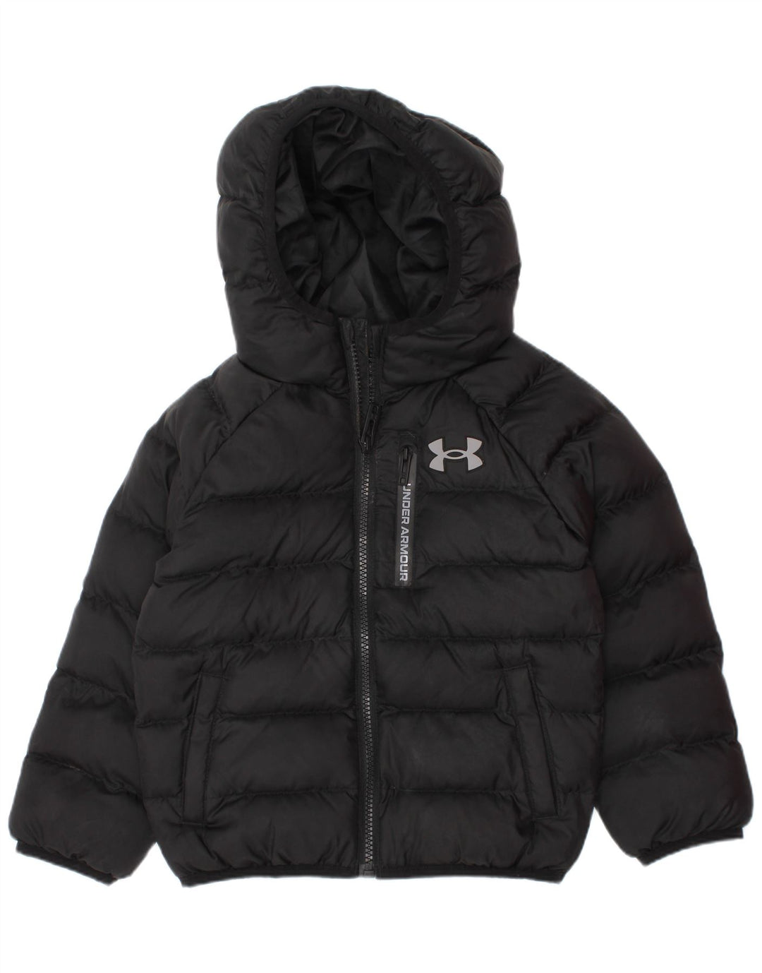Jaqueta acolchoada com capuz para meninos Under Armour 2-3 anos poliéster preto