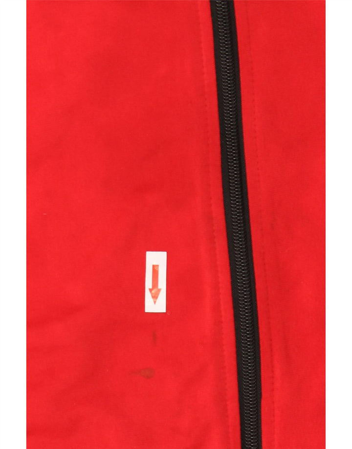 ADIDAS Meninos Tracksuit Top Jacket 15-16 Anos Vermelho Colorblock