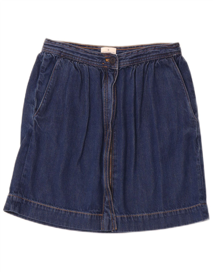 Saia jeans feminina FRENCH CONNECTION UK 10 pequena W26 azul
