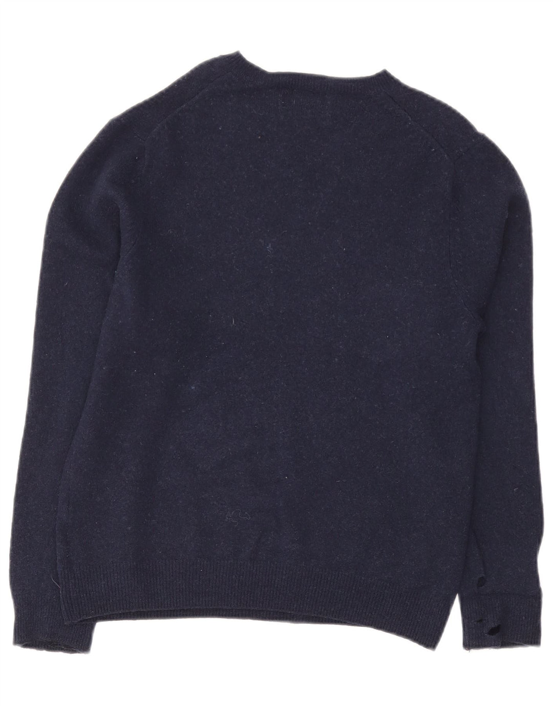 Regata masculina Marks & Spencer com colete médio azul marinho de lã de cordeiro
