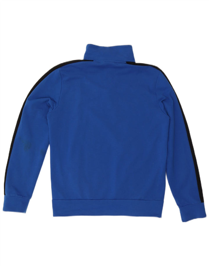 PUMA Masculino Zip Neck Moletom Jumper Médio Azul Colorblock