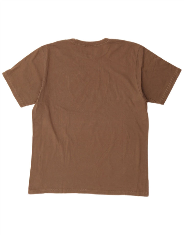 Camiseta masculina gráfica Nautica Top médio algodão marrom