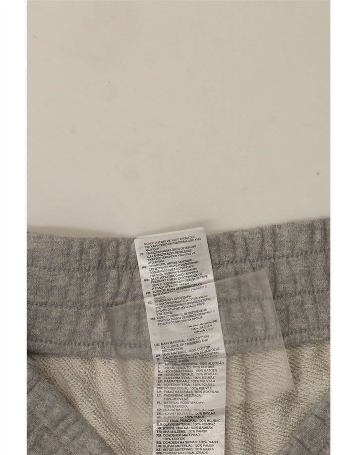 Shorts esportivos masculinos Adidas grande algodão manchado cinza