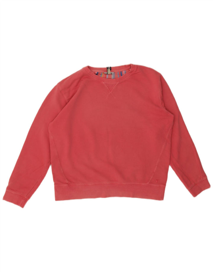 Moletom feminino Joules Jumper UK 12 algodão rosa médio