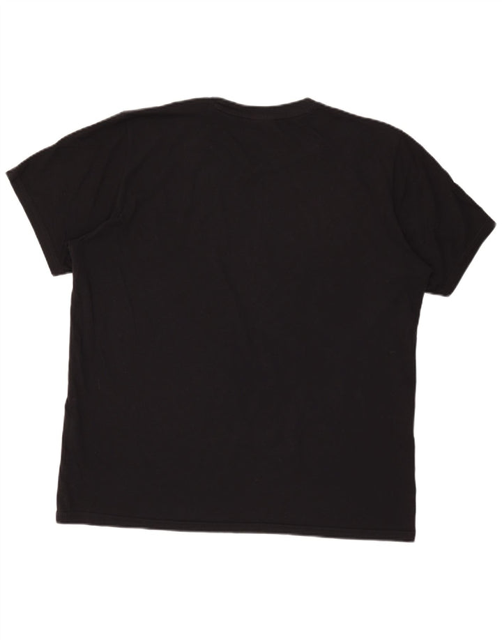 Camiseta gráfica masculina Champion de algodão preto médio
