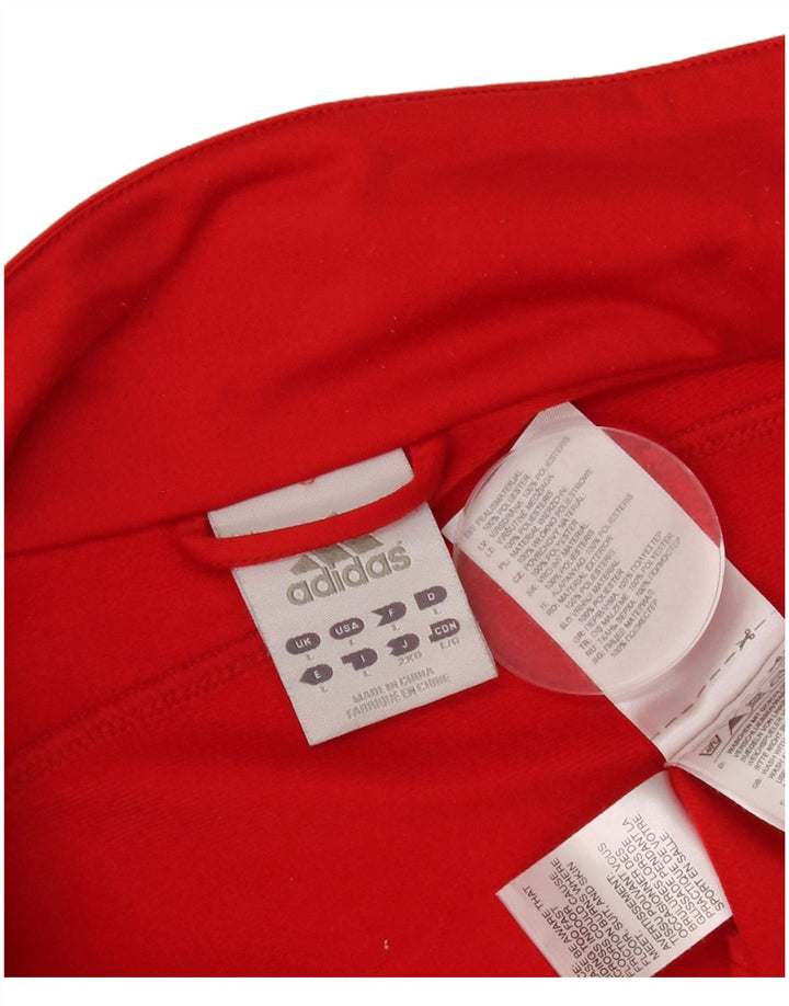 Adidas Mens Climalite Tracksuit Top Jaqueta Grande Poliéster Vermelho