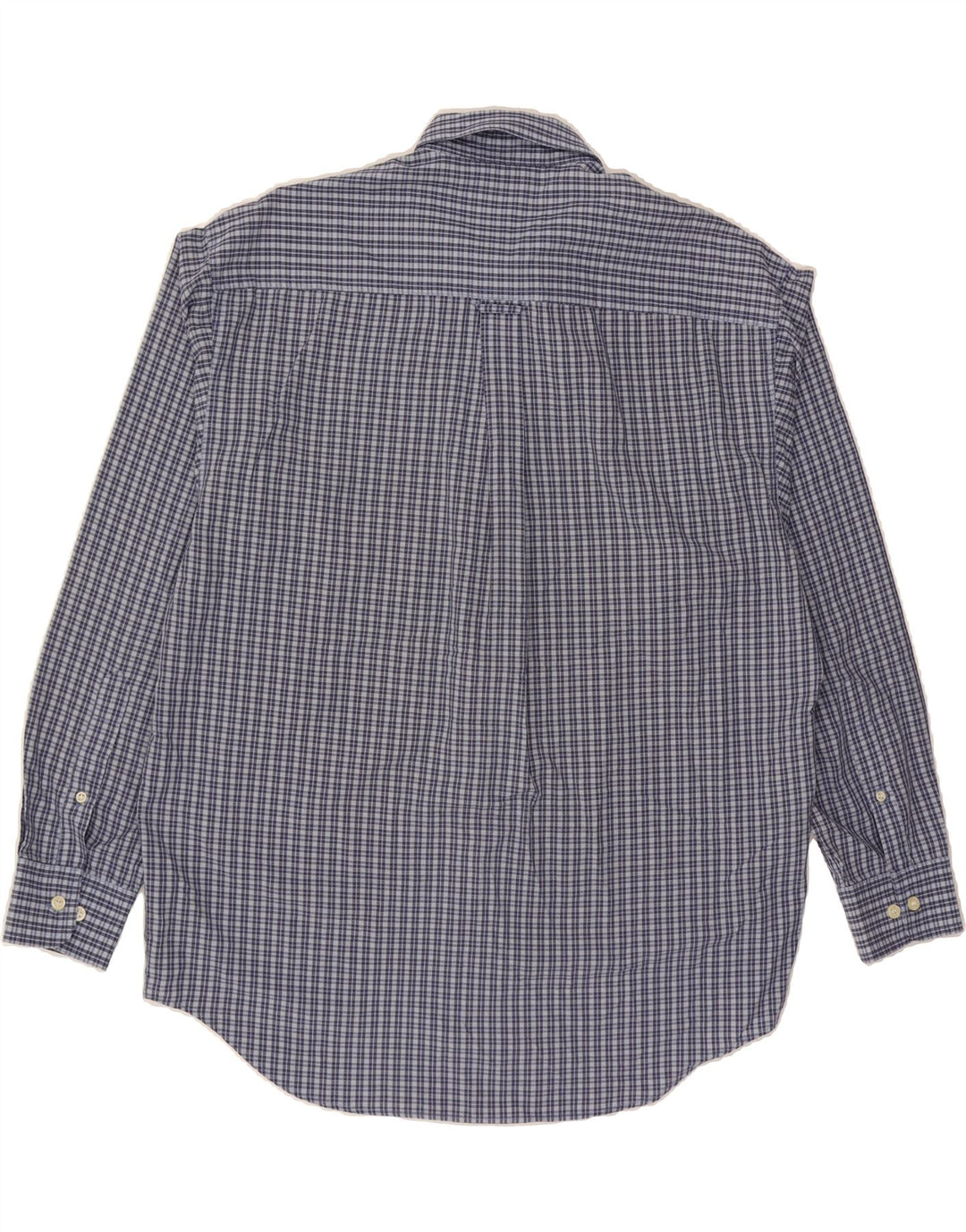 J. CREW Mens Shirt Large Navy Blue Check Cotton Vintage J. Crew and Second-Hand J. Crew from Messina Hembry 