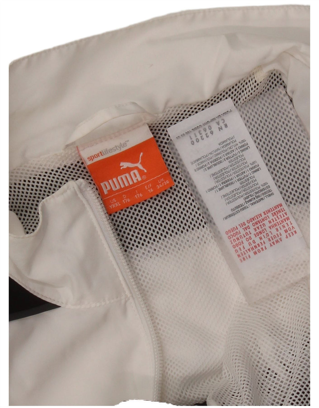 Jaqueta PUMA Meninos Treino Top 15-16 Anos Branco Colourblock Poliéster