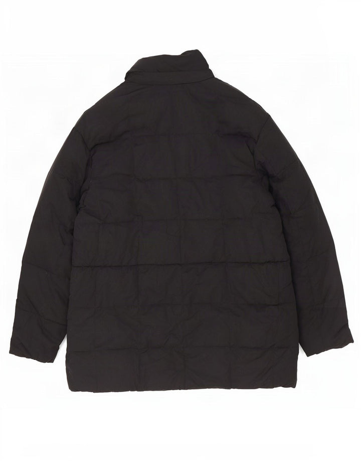 Casaco acolchoado oversized feminino Sergio Tacchini UK 18 XL preto poliéster