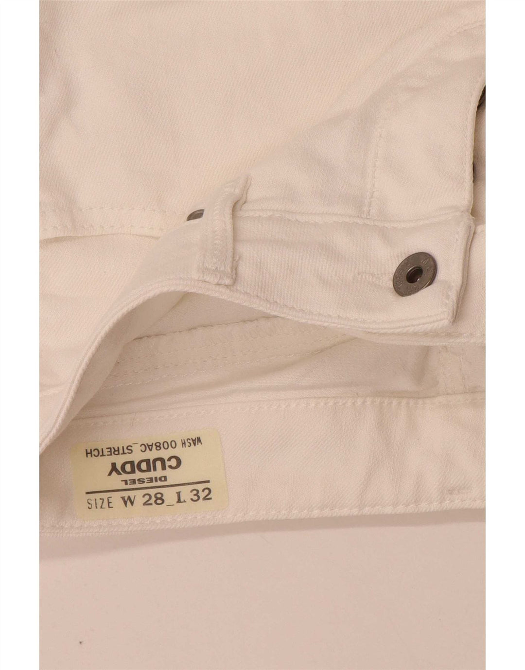 Diesel Cuddy Slim Jeans Feminino W28 L29 Algodão Branco