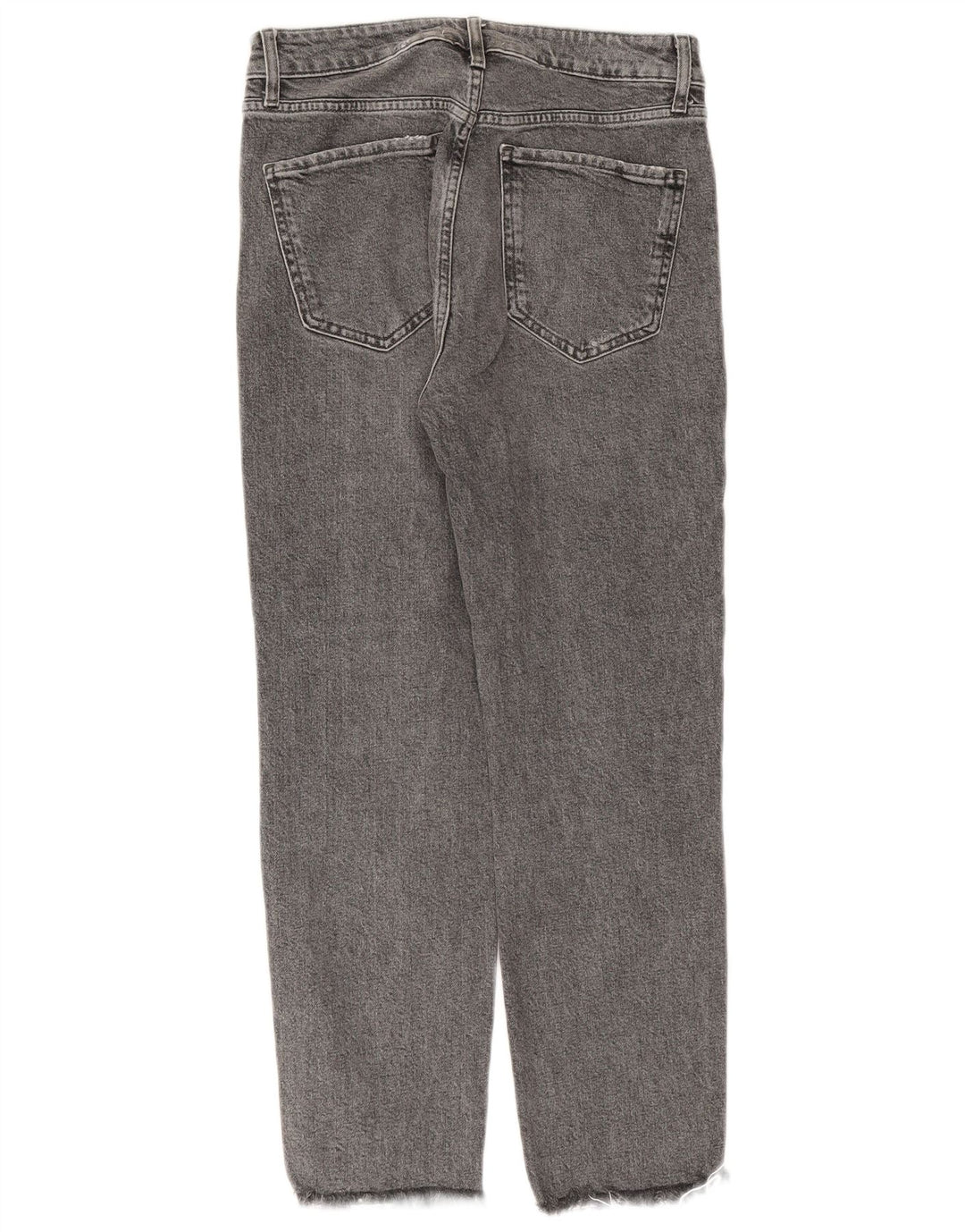 Calça jeans reta feminina Zara EU 38 pequena W28 L27 algodão cinza