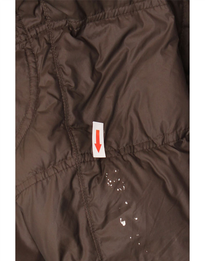 Jaqueta masculina acolchoada com capuz Brema IT 52 XL marrom nylon