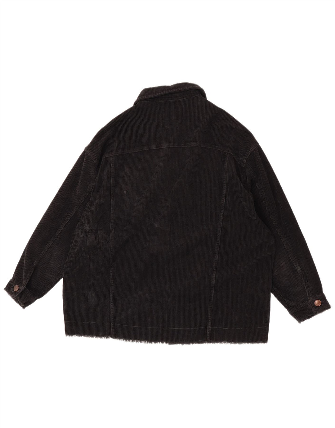 Jaqueta feminina de veludo cotelê Zara UK 6 XS preto algodão