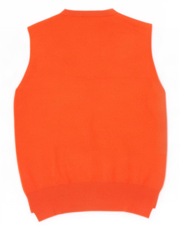 Zara Womens Vest Tank Top UK 14 Grande Laranja Viscose