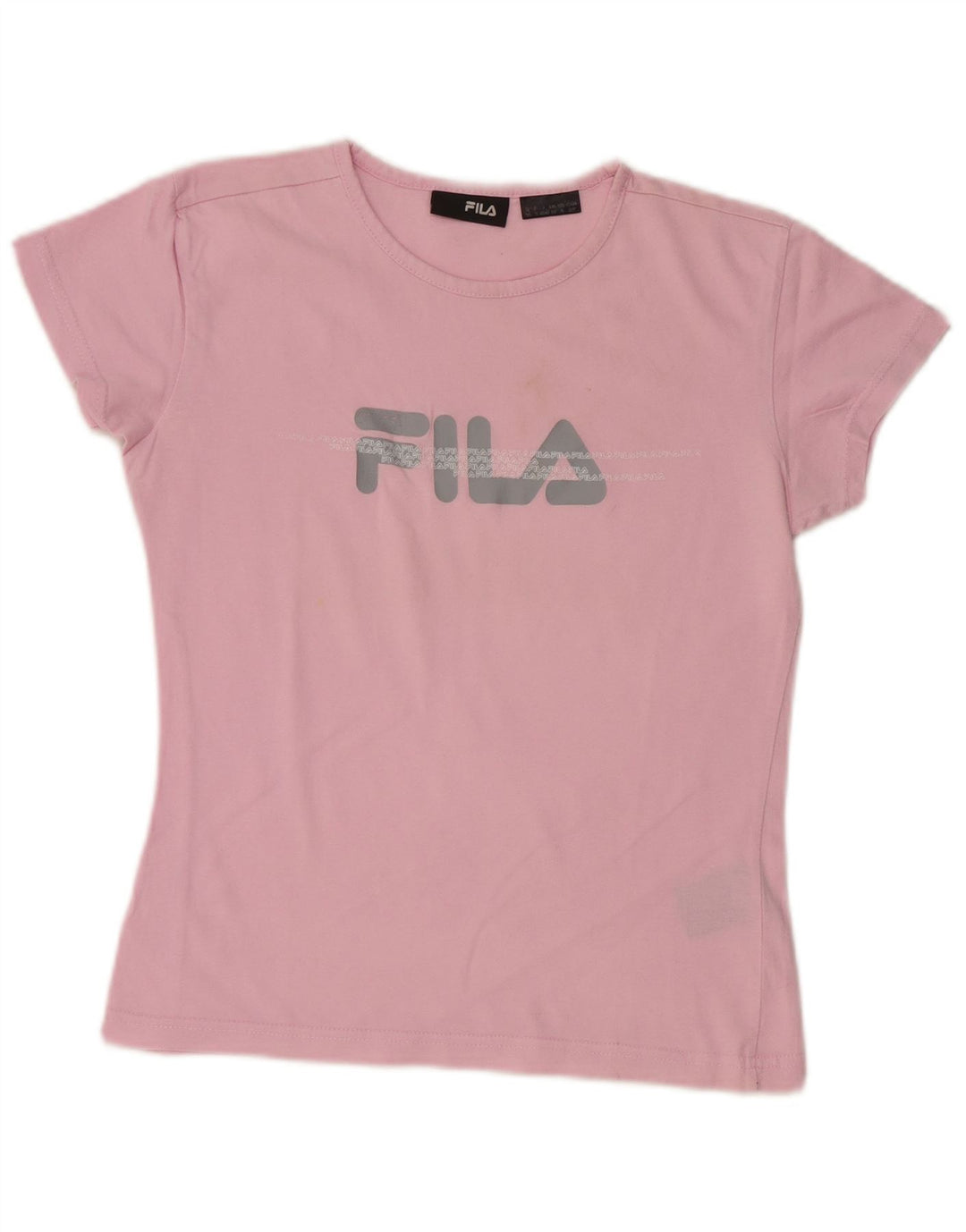 Camiseta feminina FILA Crop Graphic Top UK 10 Pequeno Rosa