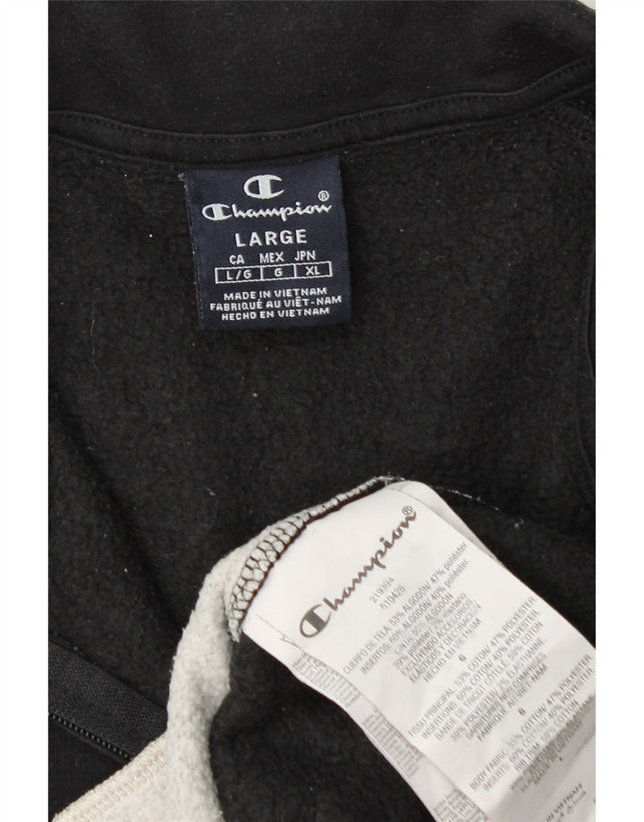 CHAMPION Jaqueta masculina de agasalho grande de algodão colorido preto