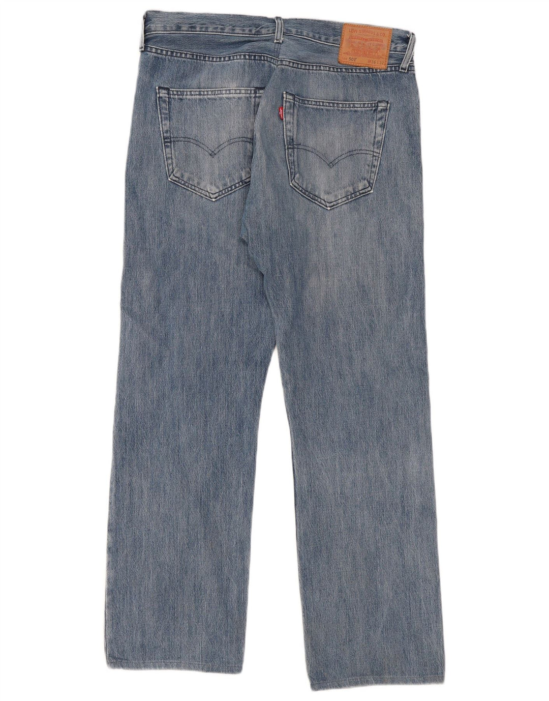 Levi's Masculino 501 Straight Jeans W36 L32 Azul Algodão