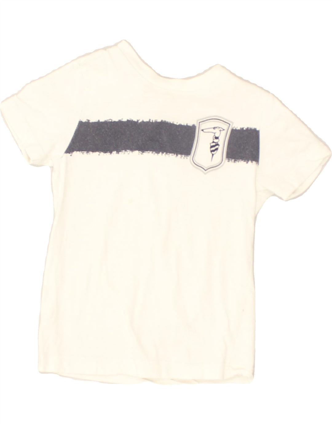 TRUSSARDI Baby Girls Graphic T-Shirt Top 18-24 Months Off White Cotton | Vintage Trussardi | Thrift | Second-Hand Trussardi | Used Clothing | Messina Hembry 