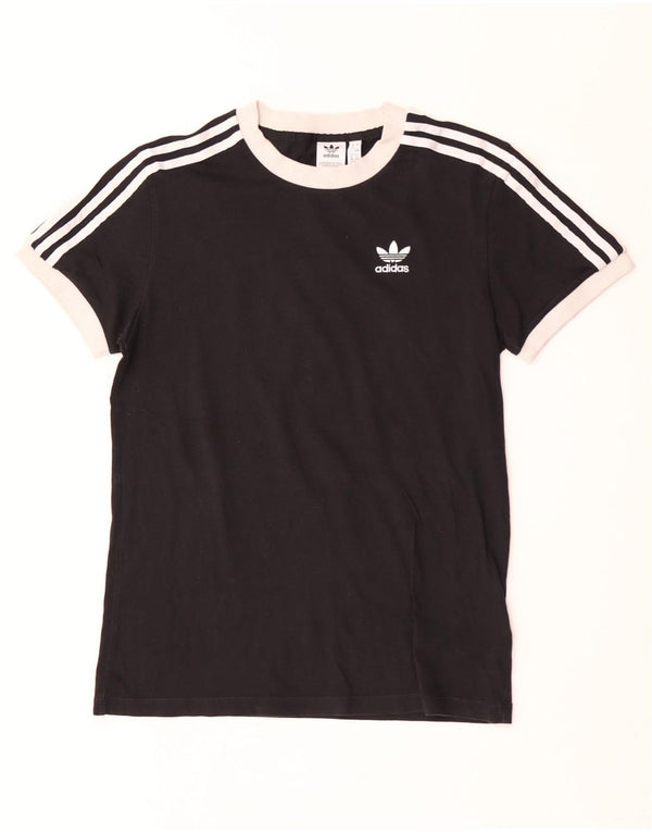 Camiseta feminina Adidas Oversized Top UK 4 XS Preto Colourblock Algodão