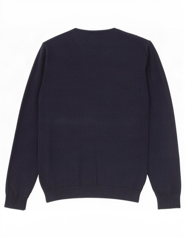 Suéter masculino Marks & Spencer com gola redonda XL algodão azul marinho
