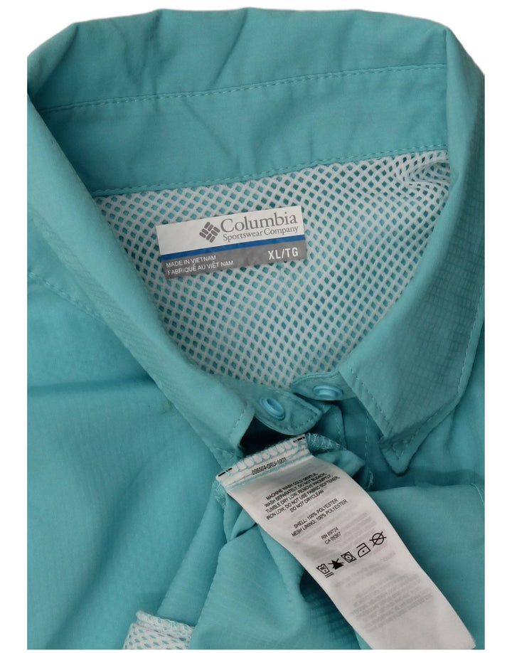 Camisa Columbia Mulher UK 18 XL Turquesa Poliéster