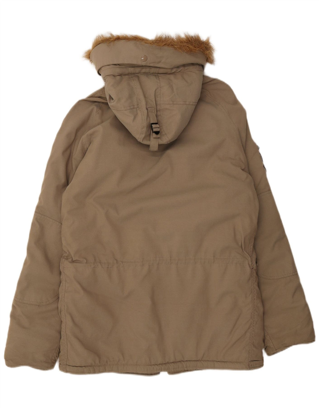 Jaqueta Parka masculina com capuz Alpha Industries Reino Unido 40 poliéster bege grande