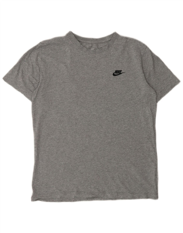 Nike Mens Camiseta Top Pequeno Algodão Cinza