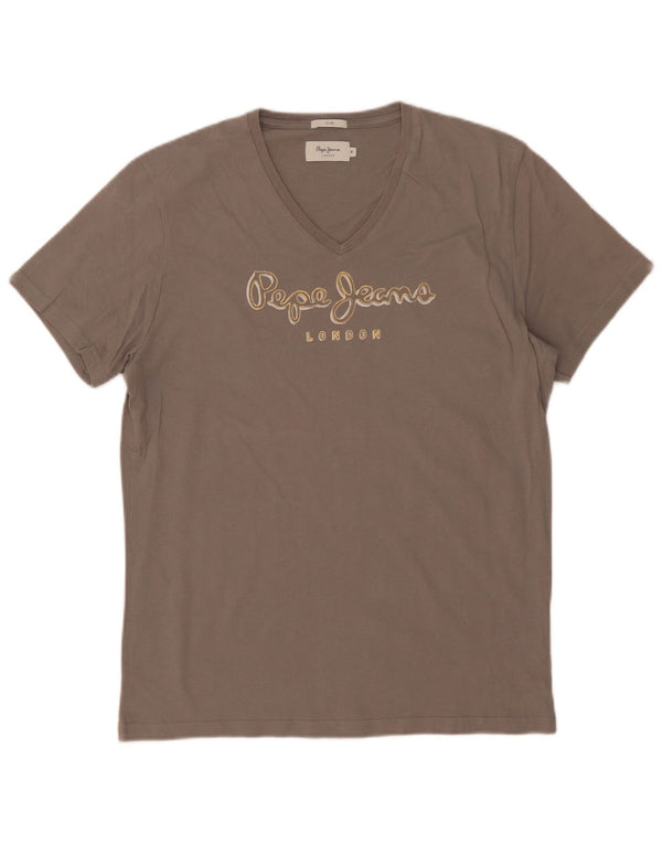 PEPE Jeans Masculino Slim Graphic Camiseta Top Cinza Médio