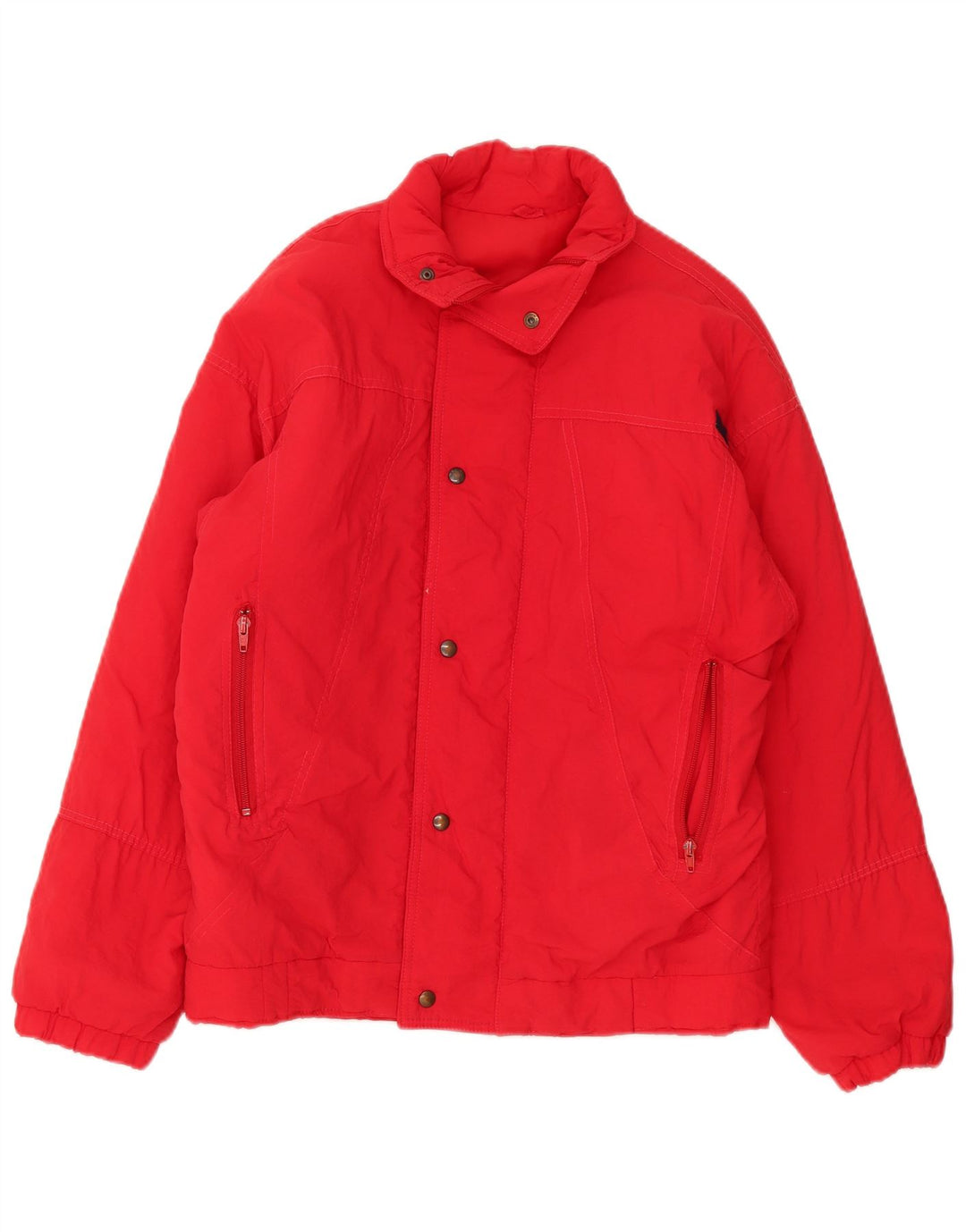 Jaqueta acolchoada masculina vintage UK 44 2XL poliamida vermelha