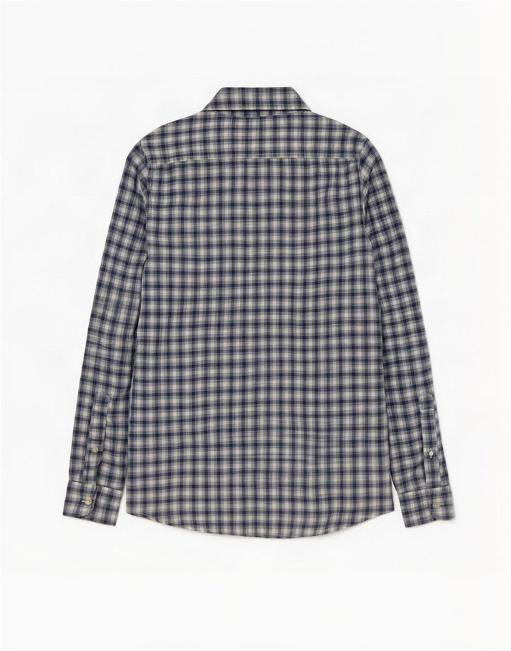 Camisa masculina Hollister xadrez azul médio