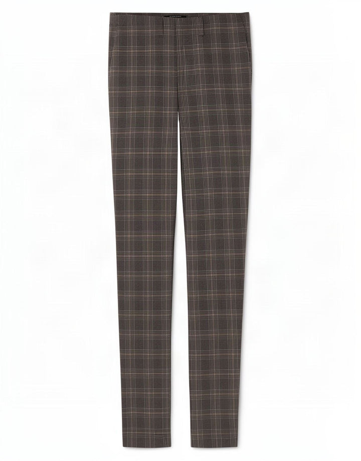 Zara Leggings Feminina UK 14 Viscose Houndstooth Cinza Médio