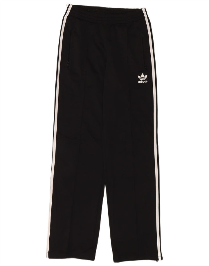 Calça de treino feminina Adidas UK 10 pequena poliéster preto