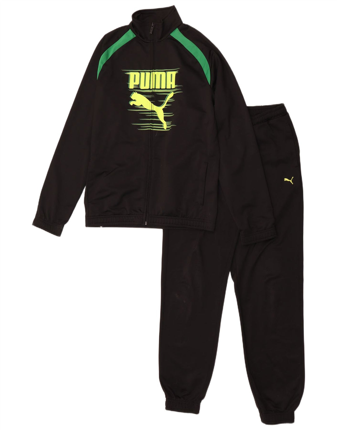 Fato de treino Puma Boys Graphic Full 15-16 anos preto colorblock