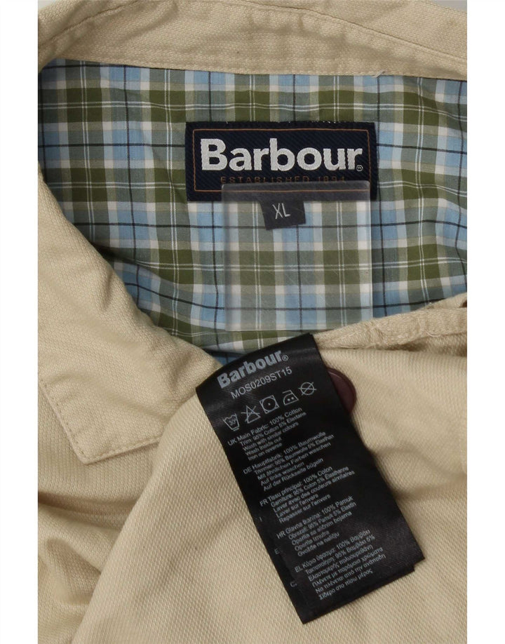 Jaqueta utilitária masculina Barbour UK 42 XL algodão bege
