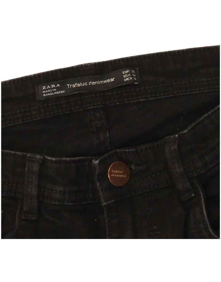 Zara Jeans feminino queimado EU 36 XS W26 L32 preto
