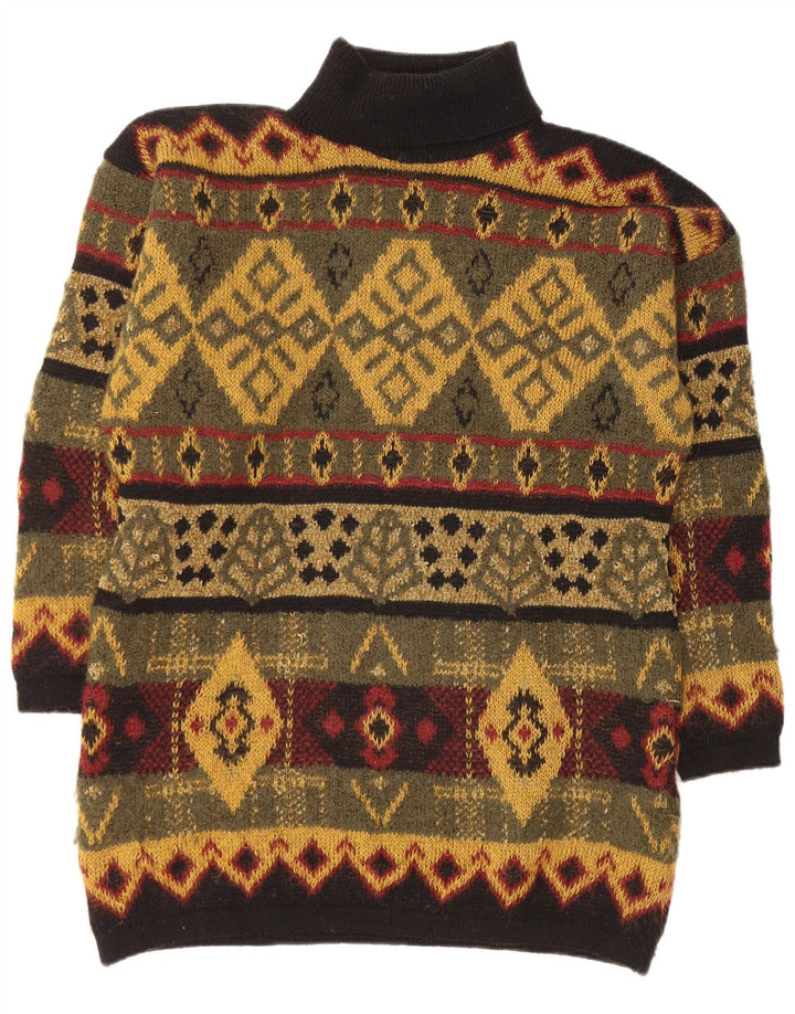 Suéter feminino MARKS & SPENCER com gola redonda tamanho 14 grande cáqui