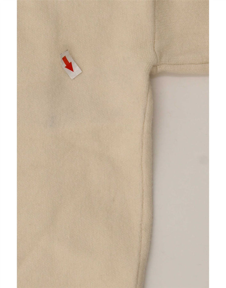 Suéter cardigã feminino grande Massimo Dutti Reino Unido 10 pequeno off white