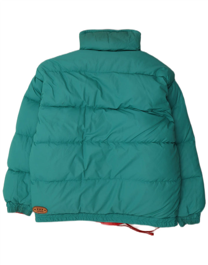 Jaqueta masculina vintage reversível com capuz UK 38 inverno multicolorido médio