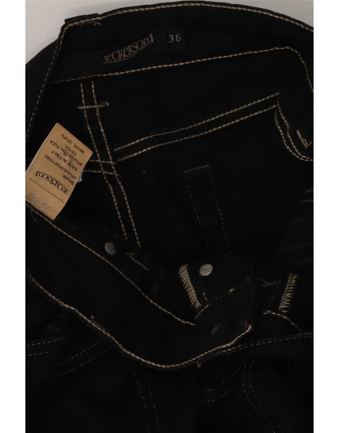 Jeans retos masculinos Jeckerson W36 L32 algodão preto
