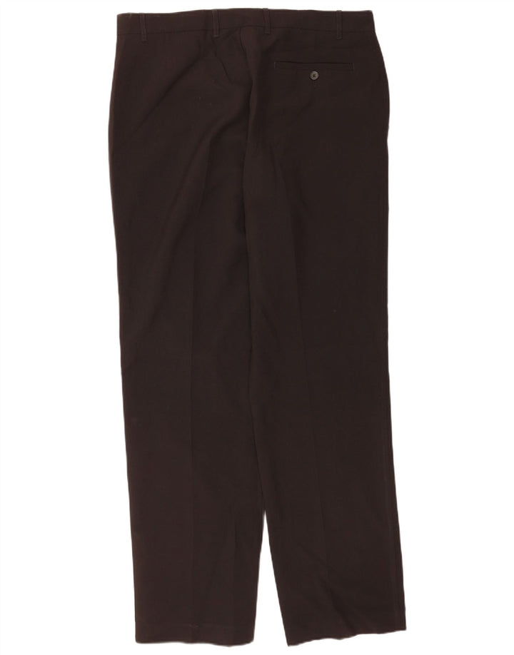 Calça chino masculina Marks & Spencer sob medida reta W36 L33 preta