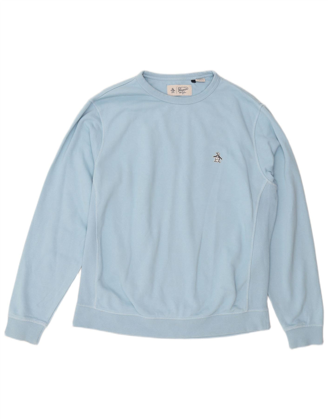 PENGUIN moletom masculino jumper grande algodão azul