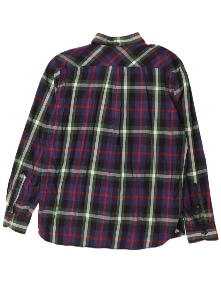 Camisa masculina de flanela de ajuste padrão LEVI'S grande algodão xadrez multicolorido