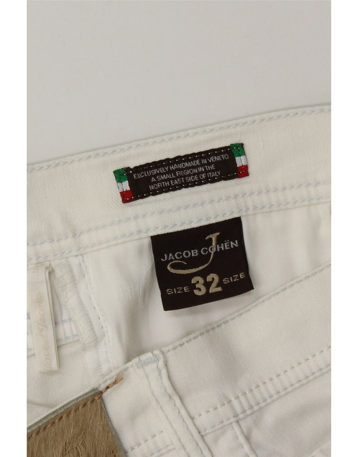 Shorts jeans masculino Jacob Cohen W32 linho branco médio