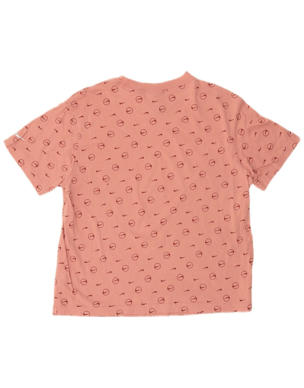 Camiseta Nike Feminina Loose Fit Graphic Top UK 10 Pequeno Algodão Rosa