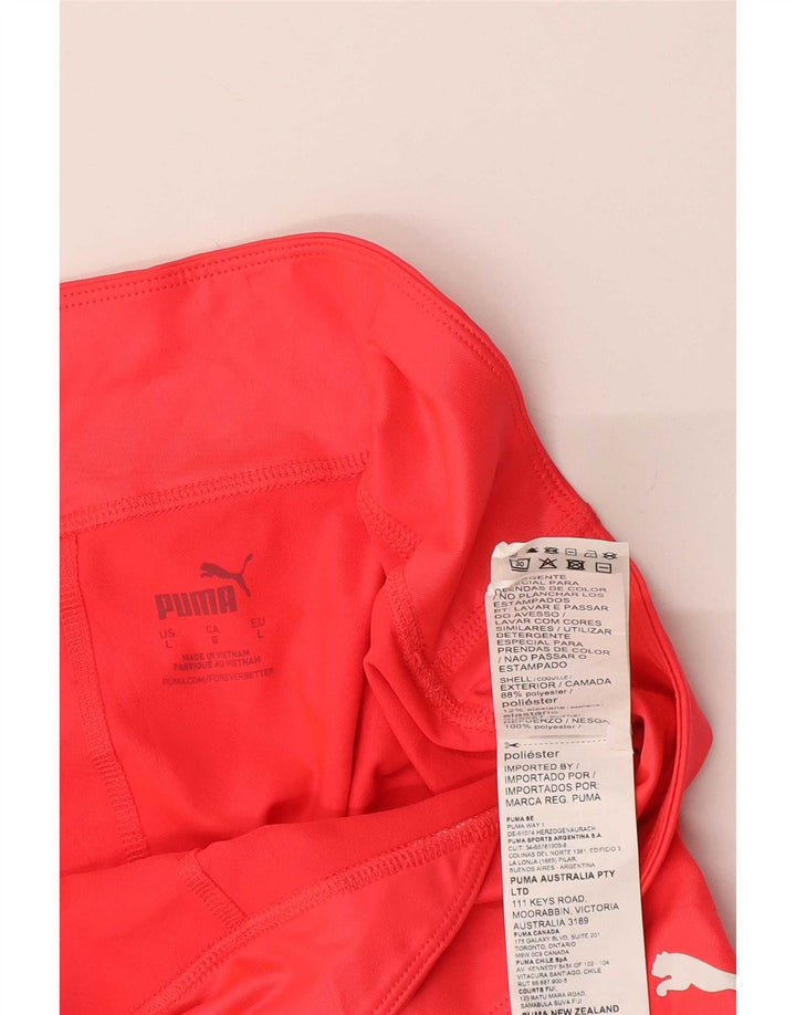 Puma Womens Capri Leggings UK 16 Grande Poliéster Vermelho
