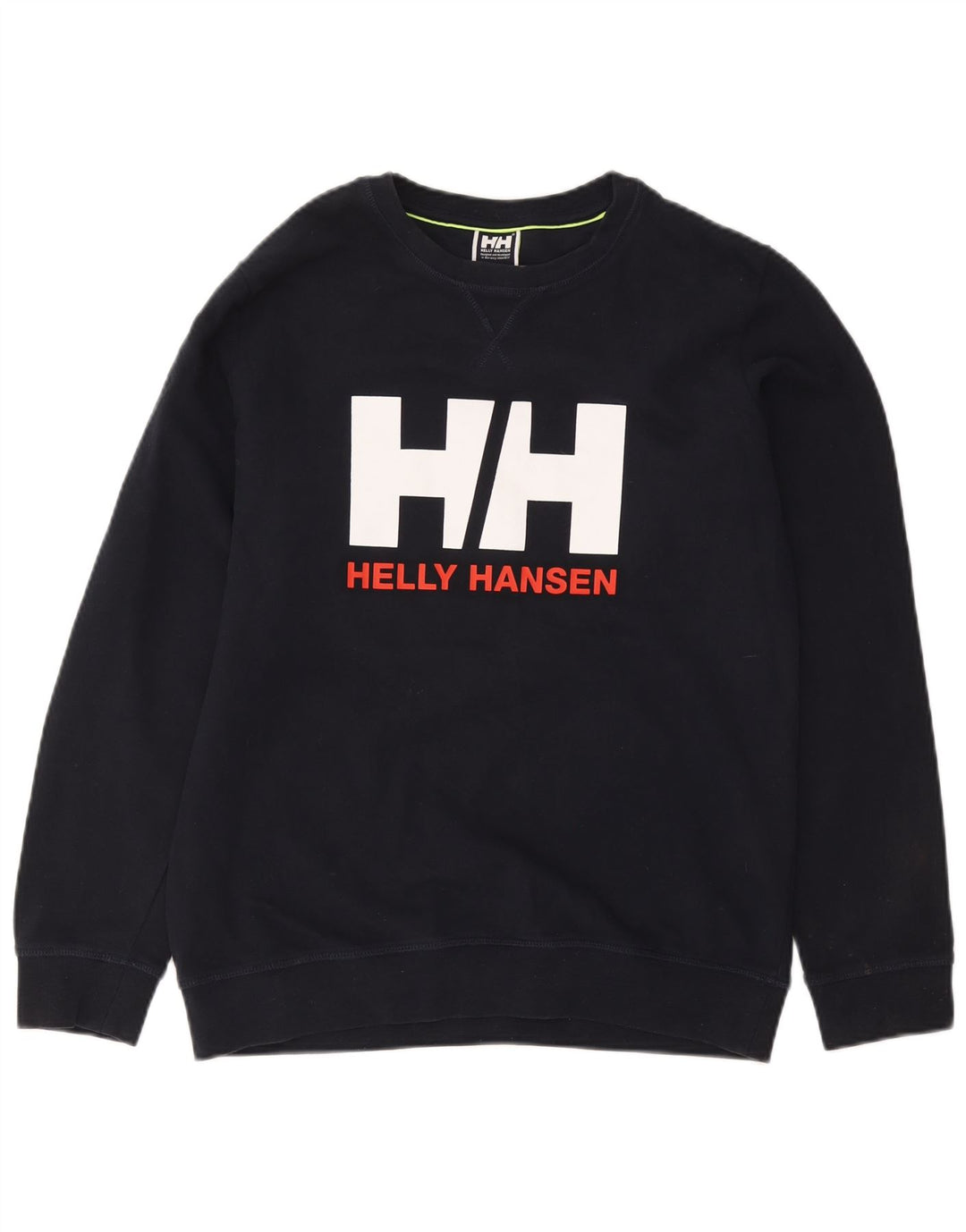 HELLY HANSEN moletom gráfico masculino Jumper XL azul marinho algodão