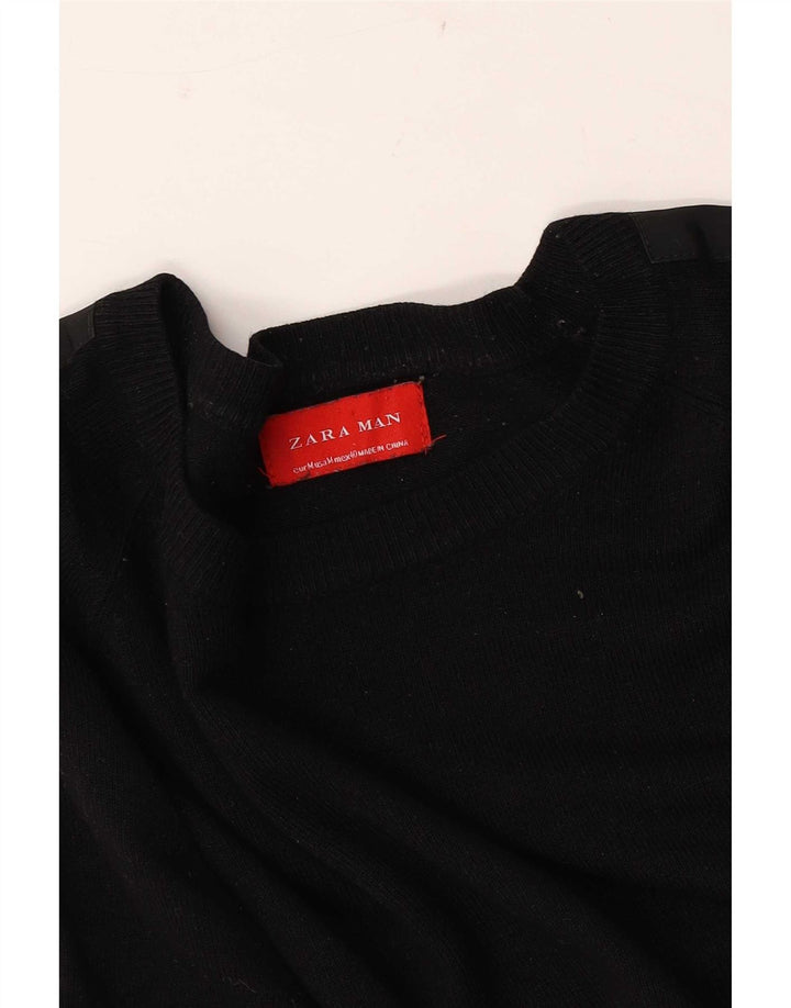 Zara Suéter masculino com gola canoa médio preto