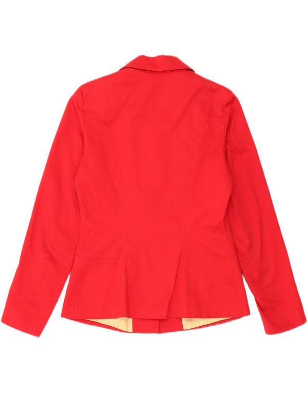 Jaqueta blazer feminina vintage com 3 botões IT 44 algodão vermelho médio